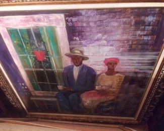 "MR GEORGE AND MS HATTIE ORIGINAL ON CANVAS ARTIST SIGNED $10000.00