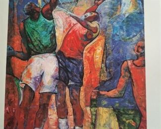 "Slam Dunk" serigraph signed by artist $1800.00 estate signed $800.00