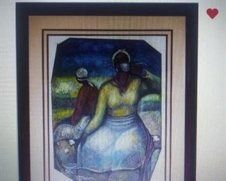 Oil on paper signed Tolliver $5000.00
