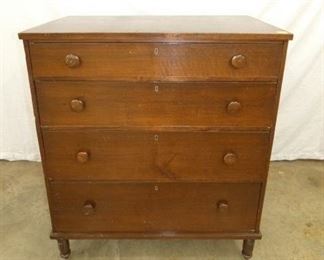 38X44 WALNUT 1800'S CHEST