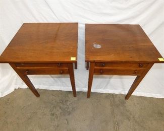 VIEW 2 MATCHING WALNUT TABLES W/DRAWERS