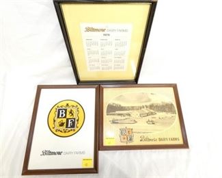 10X11 BILTMORE DAIRY FRAMED ADS 