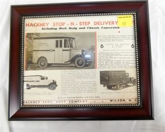 12X10 BILTMORE DELIVERY TRUCK ADV. 