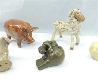 BROWNS/ELLANS POTTERY ANIMALS 