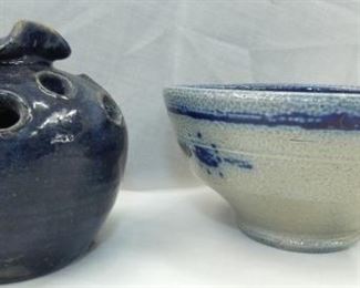 MASTON POTTERY FROG/JUGTOWN BOWL 