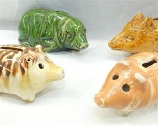 EARLY POTTERY PIGS 