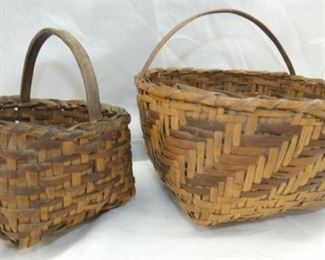 4 & 6IN. 2 COLOR OAK BASKETS 