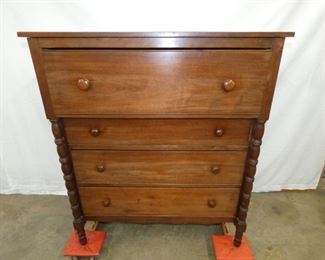 42X48 EARLY HANDMADE WALNUT BROWER CHEST