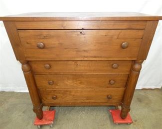 44X44 1/2 WALNUT 4 DRAWER CHEST