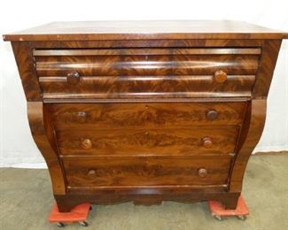 43X40 1880'S WALNUT CHEST W/ DESK