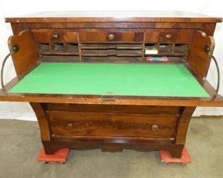 VIEW 3 DROP DOWN DESK 1880'S WALNUT