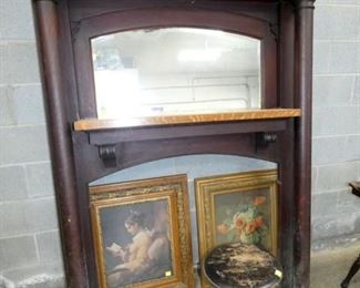 55X72 OAK FULL SIZE MANTEL