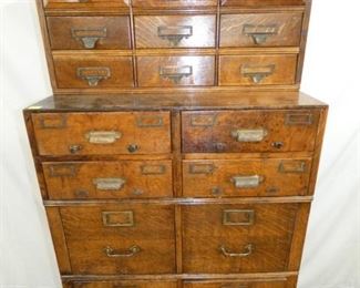 33X74 OAK 2PC. FILE CABINET