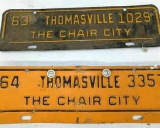 1963-64 THOMASVILLE CITY TAGS