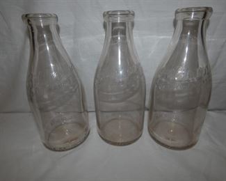 (3) 1/2G. EMB. BILTMORE MILK BOTTLES 