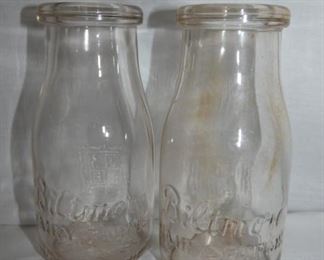 1/2 PT. BILTMORE DAIRY EMB. BOTTLES 