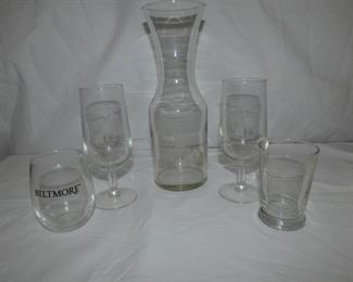 VARIOUS BILTMORE GLASSES 