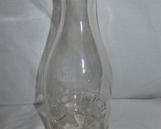 1QT. EMB. HILL TOP DAIRY MILK BOTTLE 