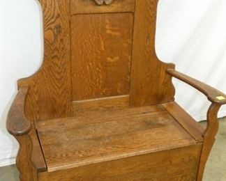 VIEW 3 BOTTOM OAK HALL SEAT