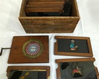 EARLY PHOTO BOX W/SLIDES 
