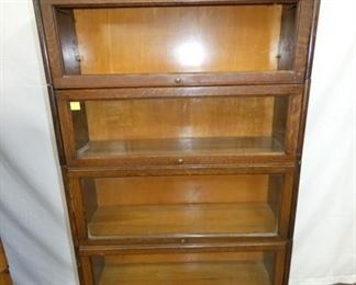 LG 4 STACK OAK LAWYERS BOOKCASE
