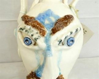 1G. A. TEAGUE DOUBLE HANDLE FACE JUG 