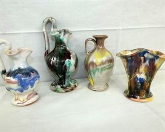 6-9IN. MULTI COLOR COLE POTTERY 