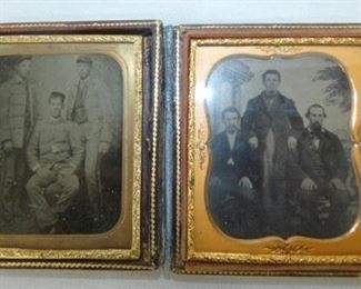EARLY TIN TYPE MILITARY PHOTOS