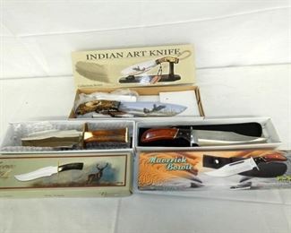 MAVERICK, BOWIE, INDIAN ART KNIVES