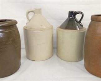 EARLY STONEWARE JUGS, STORAGE JARS
