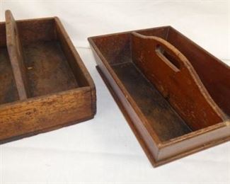 PRIM. WOODEN KNIFE BOXES