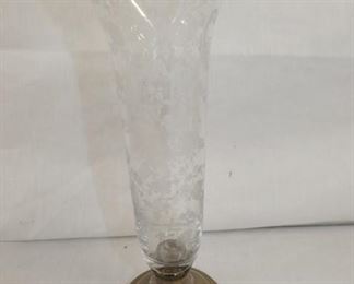 CAMBRIDGE VASE W/ STERLING BASE