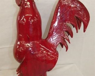 18IN SIGNED VICKY MILLER RED ROOSTER