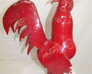 VIEW 2 SIDE 2 POTTERY RED ROOSTER