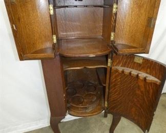 VIEW 5 INSIDE OAK CABINET