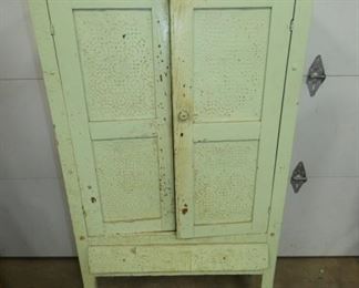 PAINTED 4 TIN PIE SAFE