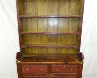 PRIMITIVE PEWTER CUPBOARD