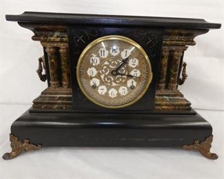 EARLY COLUMN MANTEL CLOCK