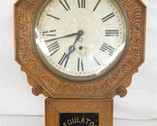 NEW HAVEN OAK REGULATOR WALL CLOCK