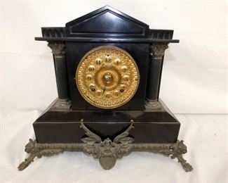 METAL CASE MANTEL CLOCK