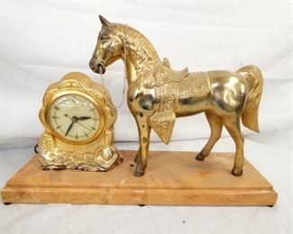 UNITED HORSE PARLOR CLOCK