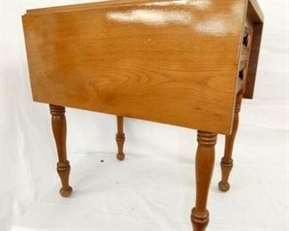 VIEW 2 CLOSEUP WALNUT DROPLEAF TABLE