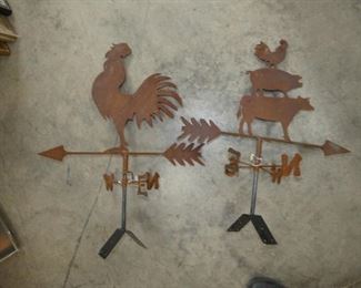 ROOSTER AND OTHER WEATHER VANES