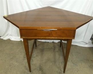 UNUSUAL CORNER TABLE W/ DRAWER