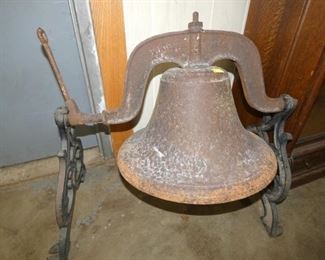 1885 CAST BELL W/ CRADDLE