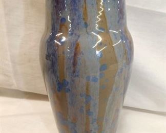 9IN BLUE CRYSTALINE 70 ANN. VASE