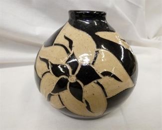 4IN DECO RAVEN POTTERY BOWL