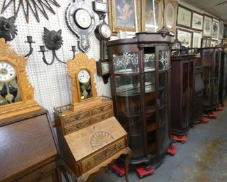 NICE CHINA CABINETS, CLOCKS, OTHERS