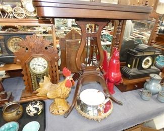 FOLK ART POTTERY, FURNITURE 