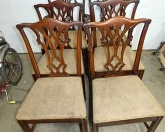 6 MATCHING MAH. CHAIRS